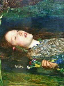 JOHN EVERETT MILLAIS, Ophelia (detalle)