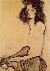 egon schiele girl-in-black-1911