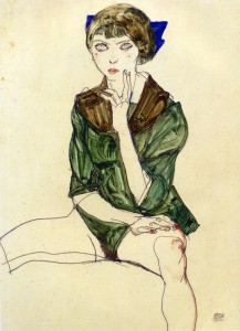 sitting-woman-in-a-green-blouse-1913